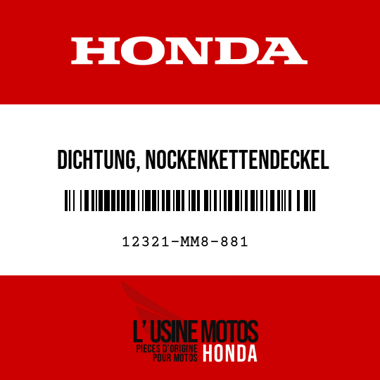 image de 12321-MM8-881 DICHTUNG, NOCKENKETTENDECKEL