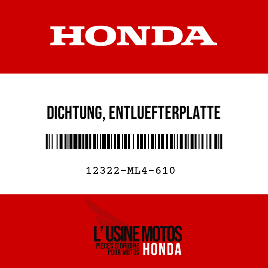 image de 12322-ML4-610 DICHTUNG, ENTLUEFTERPLATTE