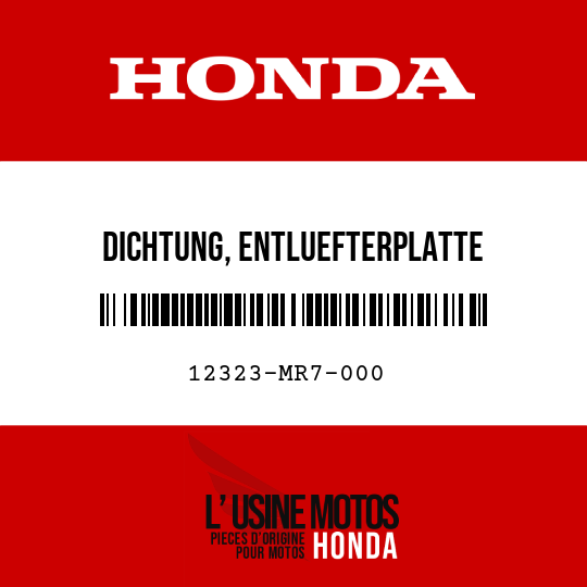 image de 12323-MR7-000 DICHTUNG, ENTLUEFTERPLATTE