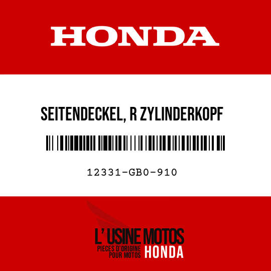 image de 12331-GB0-910 SEITENDECKEL, R ZYLINDERKOPF