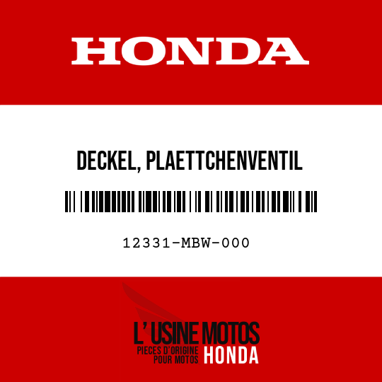 image de 12331-MBW-000 DECKEL, PLAETTCHENVENTIL