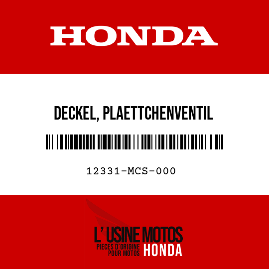 image de 12331-MCS-000 DECKEL, PLAETTCHENVENTIL