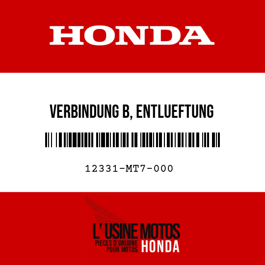 image de 12331-MT7-000 VERBINDUNG B, ENTLUEFTUNG