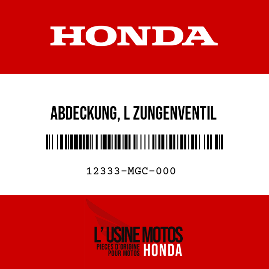 image de 12333-MGC-000 ABDECKUNG, L ZUNGENVENTIL