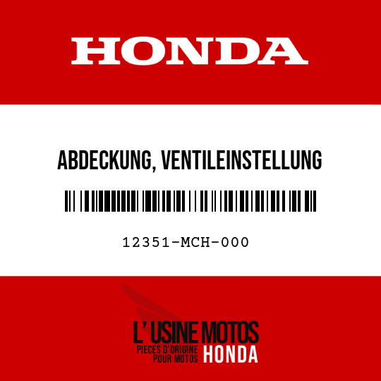 image de 12351-MCH-000 ABDECKUNG, VENTILEINSTELLUNG