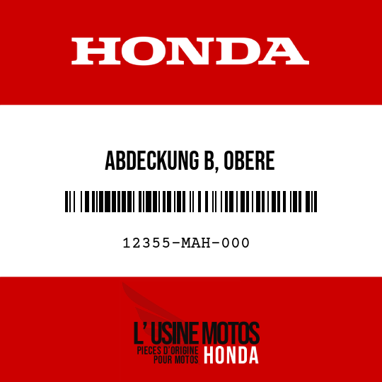 image de 12355-MAH-000 ABDECKUNG B, OBERE