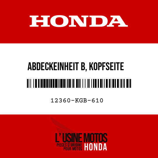 image de 12360-KGB-610 ABDECKEINHEIT B, KOPFSEITE