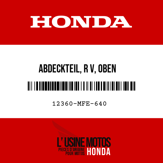 image de 12360-MFE-640 ABDECKTEIL, R V, OBEN