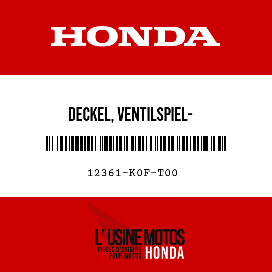 image de 12361-K0F-T00 DECKEL, VENTILSPIEL- EINSTELLUNGSLOCH