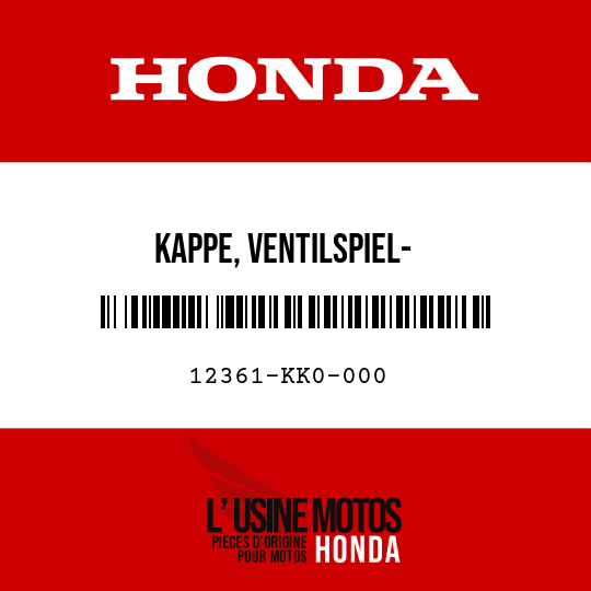 image de 12361-KK0-000 KAPPE, VENTILSPIEL- EINSTELLUNGSLOCH