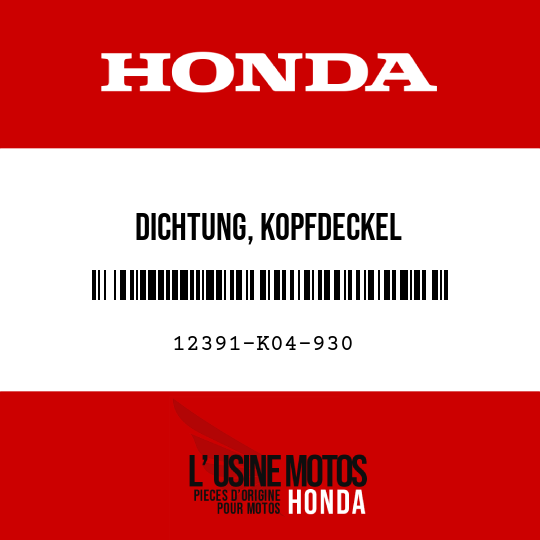 image de 12391-K04-930 DICHTUNG, KOPFDECKEL