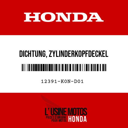 image de 12391-K0N-D01 DICHTUNG, ZYLINDERKOPFDECKEL (MEGA-RUBBER)