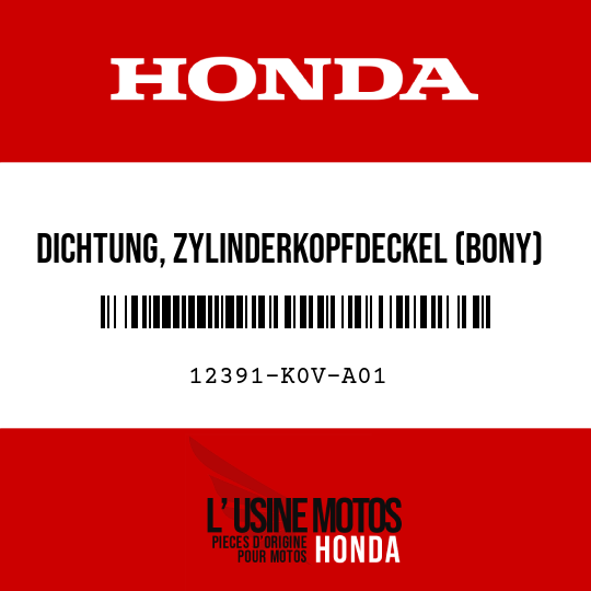 image de 12391-K0V-A01 DICHTUNG, ZYLINDERKOPFDECKEL (BONY)