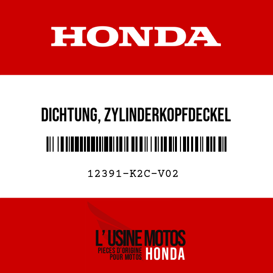 image de 12391-K2C-V02 DICHTUNG, ZYLINDERKOPFDECKEL