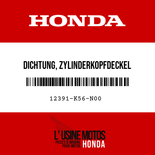 image de 12391-K56-N00 DICHTUNG, ZYLINDERKOPFDECKEL