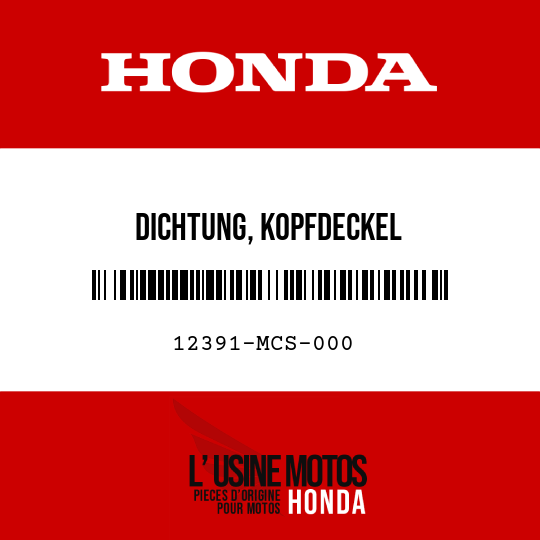 image de 12391-MCS-000 DICHTUNG, KOPFDECKEL