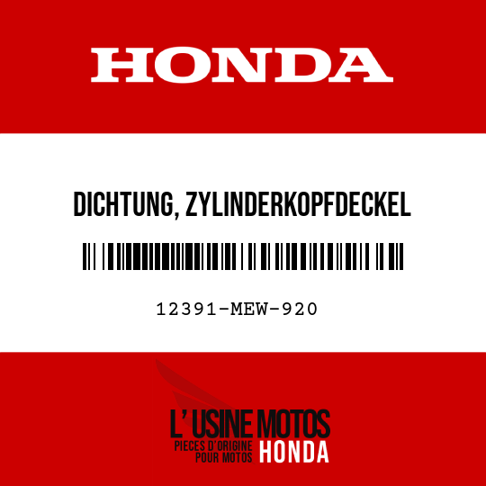 image de 12391-MEW-920 DICHTUNG, ZYLINDERKOPFDECKEL