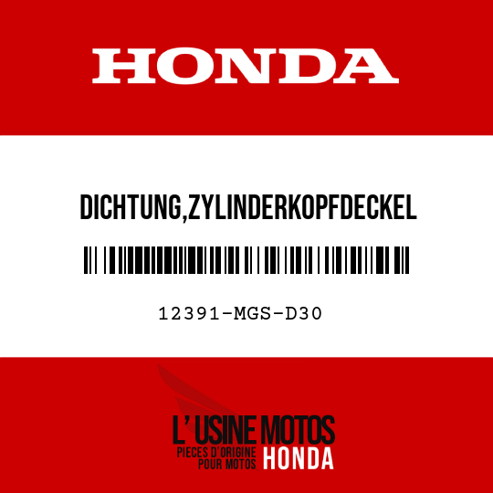 image de 12391-MGS-D30 DICHTUNG,ZYLINDERKOPFDECKEL