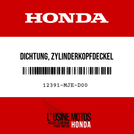 image de 12391-MJE-D00 DICHTUNG, ZYLINDERKOPFDECKEL