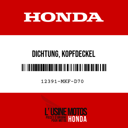 image de 12391-MKF-D70 DICHTUNG, KOPFDECKEL