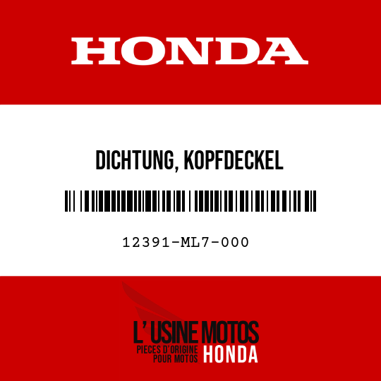 image de 12391-ML7-000 DICHTUNG, KOPFDECKEL