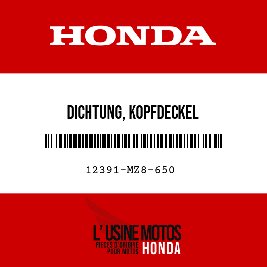 image de 12391-MZ8-650 DICHTUNG, KOPFDECKEL