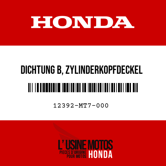 image de 12392-MT7-000 DICHTUNG B, ZYLINDERKOPFDECKEL