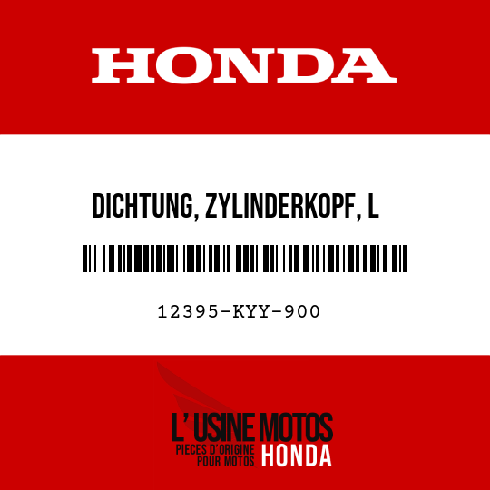 image de 12395-KYY-900 DICHTUNG, ZYLINDERKOPF, L SEITENABDECKUNG