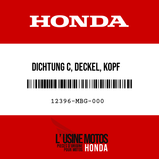 image de 12396-MBG-000 DICHTUNG C, DECKEL, KOPF