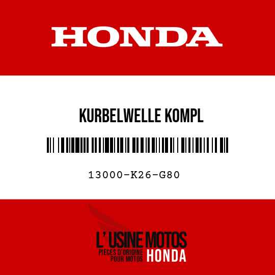 image de 13000-K26-G80 KURBELWELLE KOMPL