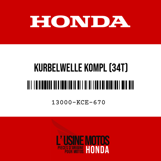 image de 13000-KCE-670 KURBELWELLE KOMPL (34T)