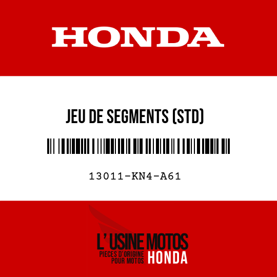image de 13011-KN4-A61 JEU DE SEGMENTS (STD)