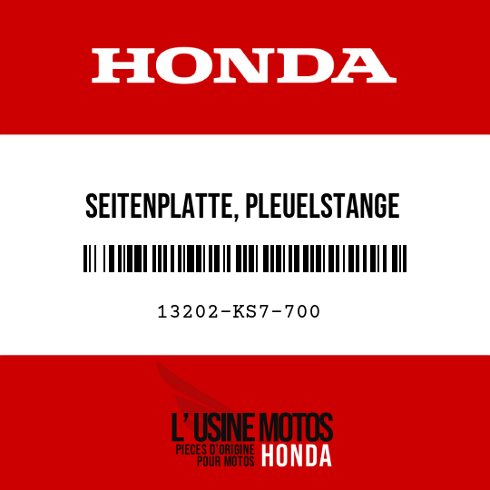 image de 13202-KS7-700 SEITENPLATTE, PLEUELSTANGE