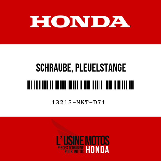 image de 13213-MKT-D71 SCHRAUBE, PLEUELSTANGE