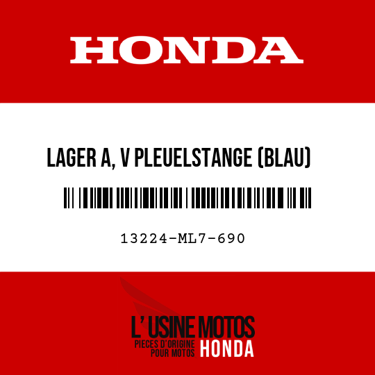 image de 13224-ML7-690 LAGER A, V PLEUELSTANGE (BLAU)