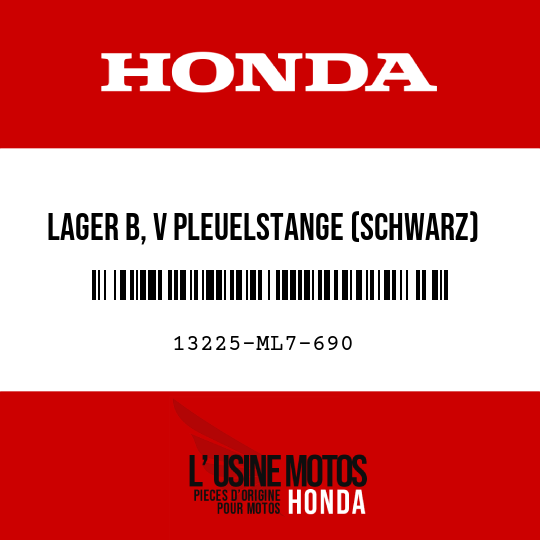 image de 13225-ML7-690 LAGER B, V PLEUELSTANGE (SCHWARZ)