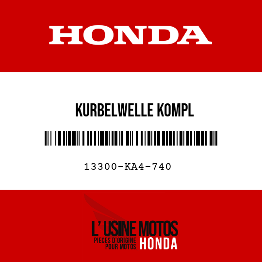 image de 13300-KA4-740 KURBELWELLE KOMPL