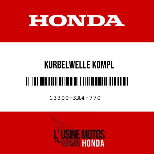 image de 13300-KA4-770 KURBELWELLE KOMPL