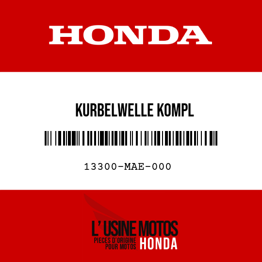 image de 13300-MAE-000 KURBELWELLE KOMPL