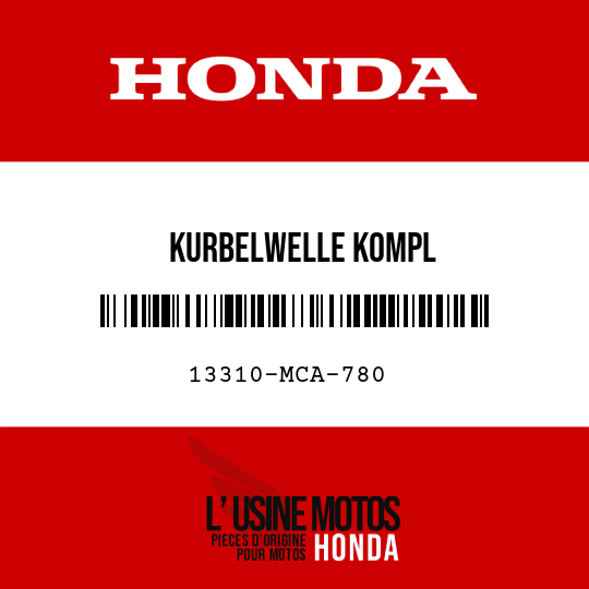 image de 13310-MCA-780 KURBELWELLE KOMPL