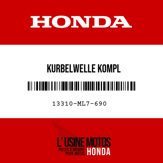 image de 13310-ML7-690 KURBELWELLE KOMPL