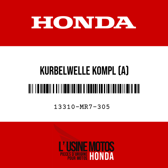image de 13310-MR7-305 KURBELWELLE KOMPL (A) (13320-MR7-305)