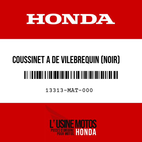 image de 13313-MAT-000 COUSSINET A DE VILEBREQUIN (NOIR)