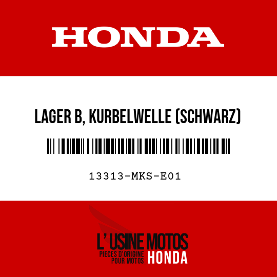 image de 13313-MKS-E01 LAGER B, KURBELWELLE (SCHWARZ)
