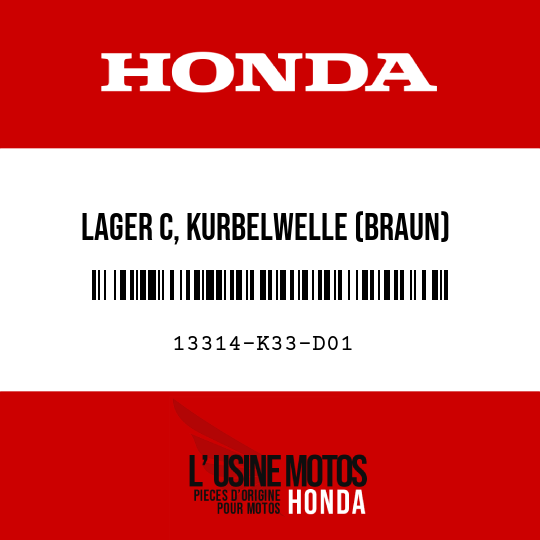 image de 13314-K33-D01 LAGER C, KURBELWELLE (BRAUN)