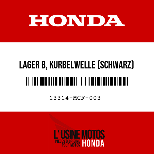 image de 13314-MCF-003 LAGER B, KURBELWELLE (SCHWARZ)