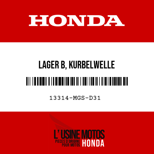 image de 13314-MGS-D31 LAGER B, KURBELWELLE