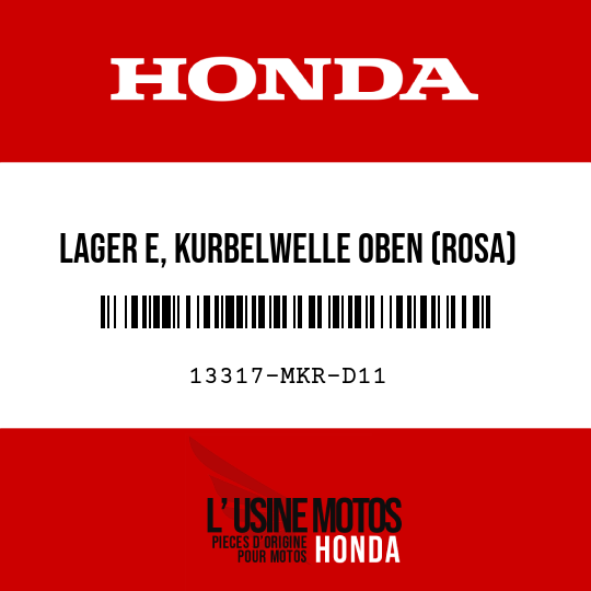 image de 13317-MKR-D11 LAGER E, KURBELWELLE OBEN (ROSA)