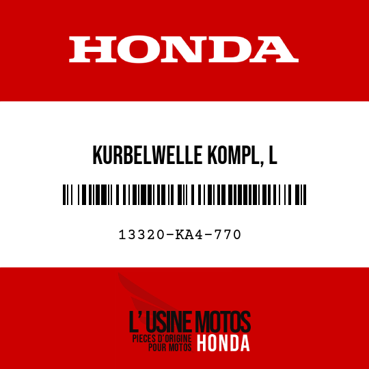 image de 13320-KA4-770 KURBELWELLE KOMPL, L