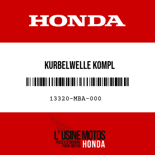 image de 13320-MBA-000 KURBELWELLE KOMPL